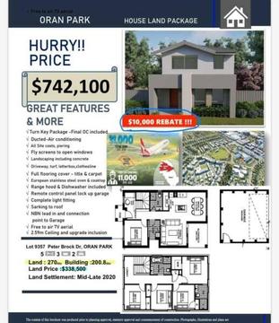 Brand new house in Oran Park (South West Sydney) for sale $742,100