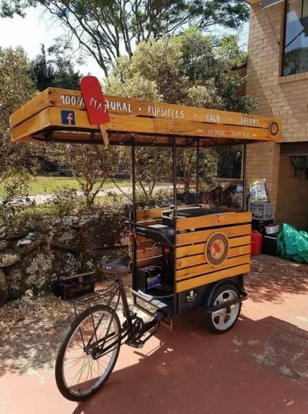 Solar powered mobile popsicle business