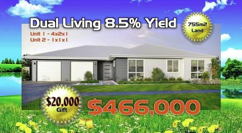 Dual Living 8.5% Yield Bundamba QLD $446,000 Inc $20,000 Gift - L755m2