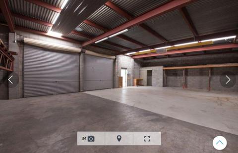 Warehouse storage space for rent, 150 sqm, $400 week
